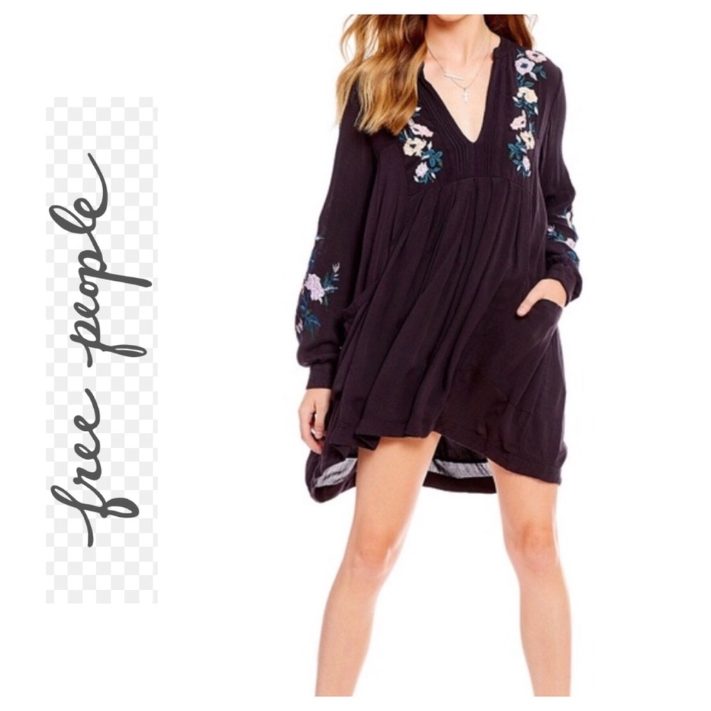 🦋NWT Free People Mia Gauze Embroidered Mini Dress - Picture 1 of 8